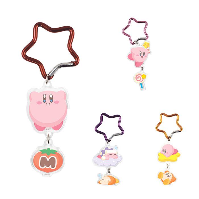 大人も着やすいシンプルファッション 星のカービィ カラビナ付き アクリルキーホルダー ストラップ キャラクターグッズ