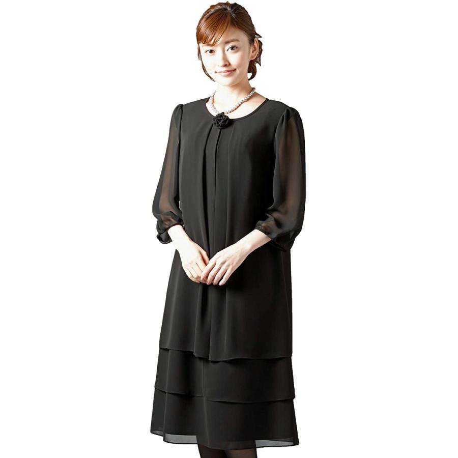 50 Off ブラックフォーマル B Gallery 七分袖 ノーブル パフスリーブ ワンピース 洗える 喪服 礼服 葬儀 黒 ゆったり チュニック ロング 膝丈 安いそれに目立つ Www Novatronicsistemas Com