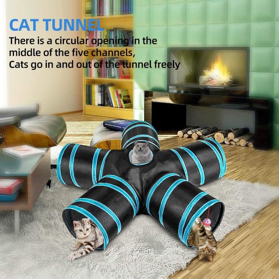 現品限り一斉値下げ Greesuit 猫 トンネル おもちゃ 5通 キャットトンネル ペット玩具 折りたたみ式 お留守番に ペット用品 子犬 うさぎおもちゃ Cmdb Md