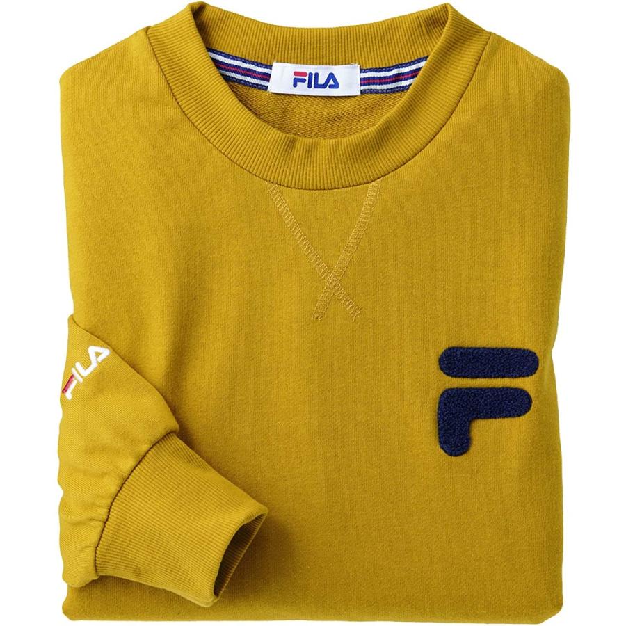 <FILA フィラ> 吸汗速乾ブランドトレーナー メンズ レディース マスタード S 444285043|starshipstore|02