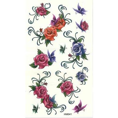 タトゥーシール 薔薇・バラ・ローズ【17x10cm　ハロウィン　仮装 コスプレ】【HM050】 | 