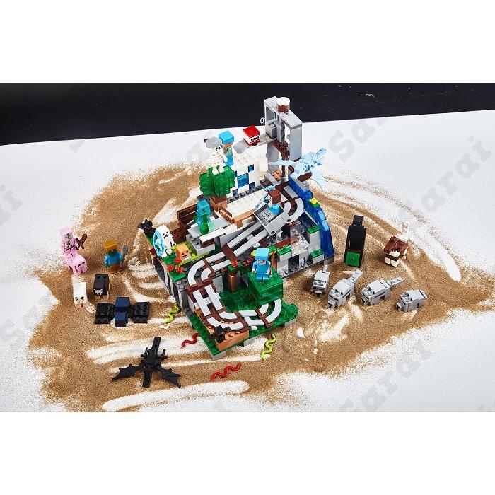 LEGO レゴ マインクラフト マイクラ 風 ブロック 互換 山の洞窟 トロッコ セット ミニフィグ 種類 フィギュア 村 tnt 互換品 誕生日プレゼントクリスマス 冬休み｜starshopstore｜03