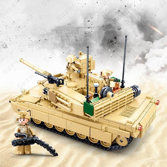 LEGO レゴ 互換 ブロック 模型 主力戦車 M1 エイブラムス アメリカ軍 ミニフィグ 大人 人形 誕プレ 軍隊 軍事 ミリタリー 兵隊 武器 兵士 銃 クリスマス 冬休み｜starshopstore｜02