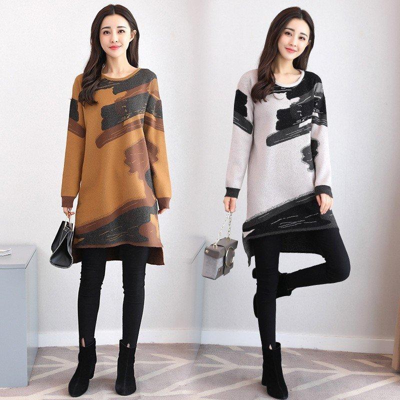 22人気no 1の ニットワンピース 秋冬 40代 レディース ニットワンピース 膝丈 2色 着痩せ 通勤 ゆったり セーター 大きいサイズ ニット ワンピース 長袖 きれいめ ワンピース サイズ M Teleredtelevision Com