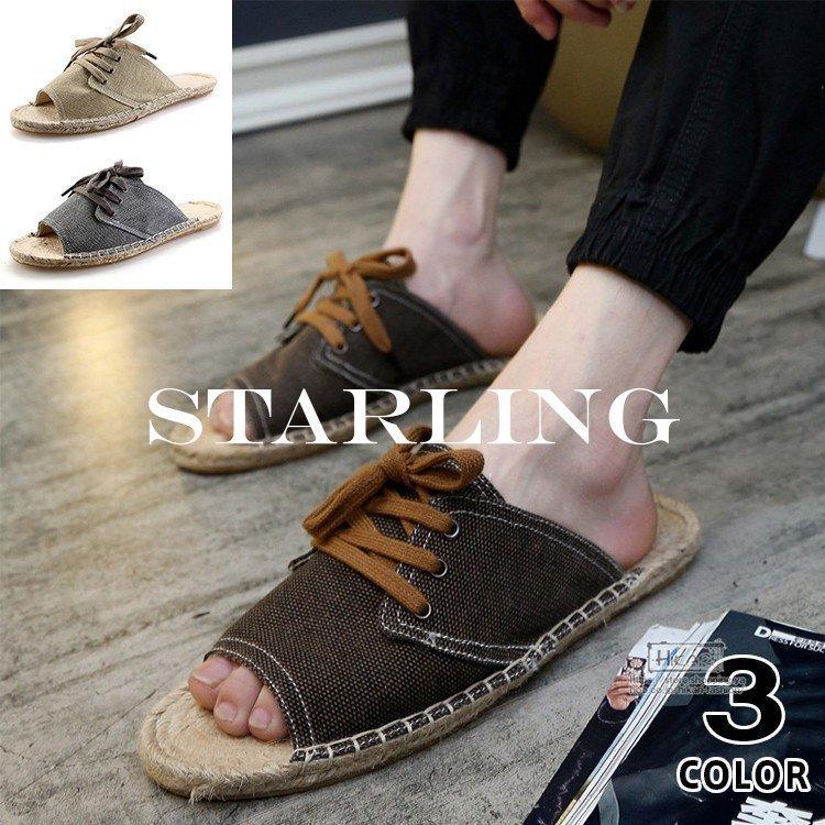 買得 シューズ カジュアルサンダル 麻シューズ サマーシューズ サンダル 麻靴 メンズ サンダル リネンサンダル エスパドリーユ カジュアルシューズ レースアップ 22 プレゼント 父の日 プレゼント Www Threeriversofs Com