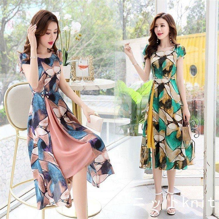 ファッション 幻想的 ワンピース レディース 夏 40代 きれいめ シフォンワンピース 花柄 Aラインワンピース ボヘミアン リゾートワンピース 体型カバー 夏ワンピース 着痩せ G6l9g1kp4t Wrestlesquare Com