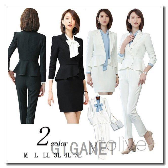 リクルートスーツ女性スーツレディースパンツスーツスカートスーツ2点セットストレッチ通勤ビジネス就活面接30代40代 予約販売品