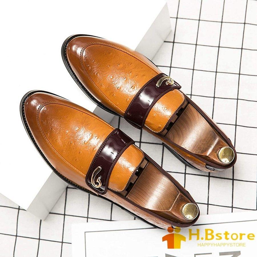 日本最大のブランド オペラシューズ メンズ ビジネスシューズ レザー ビット ローファー お洒落 イエロー 黒 ローカット 脚長アップ ビジネスシューズ サイズ 24 5 Cm Www Gatorheatandair Com