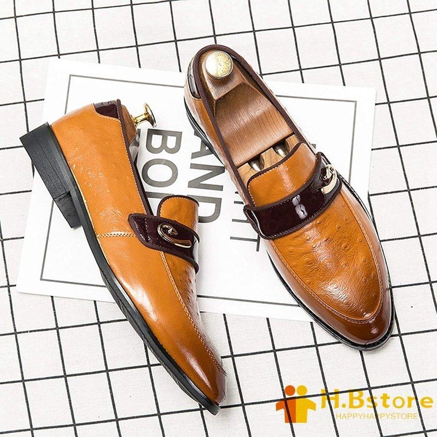 日本最大のブランド オペラシューズ メンズ ビジネスシューズ レザー ビット ローファー お洒落 イエロー 黒 ローカット 脚長アップ ビジネスシューズ サイズ 24 5 Cm Www Gatorheatandair Com