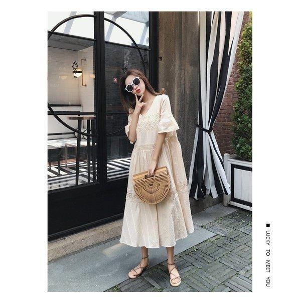 ロングワンピースレディース40代ワンピース夏上品着痩せフレアワンピ韓国風特売丈文芸系森ガール ファッション V3naf ワンピースレディース春夏きれいめ40代 V3naf ロングワンピースレディース40代ワンピース夏上品着痩せフレアワンピ韓国風特売丈文芸