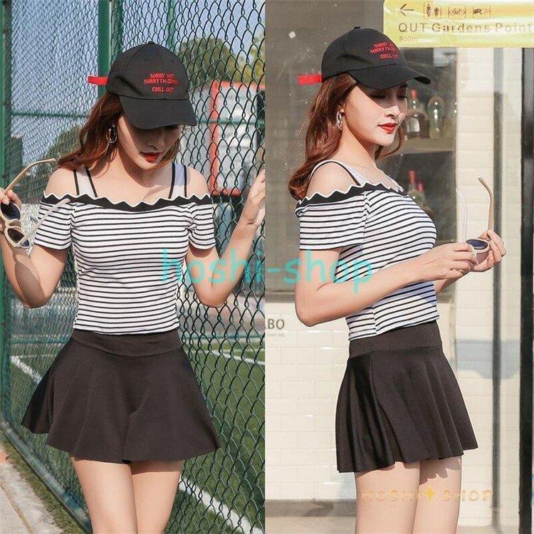 水着 レディース 上下セット水着 レディースビキニ 韓国風 40代 30代 半袖 オシャレ 日焼け対策 ラッシュガード フィットネス 売れ筋