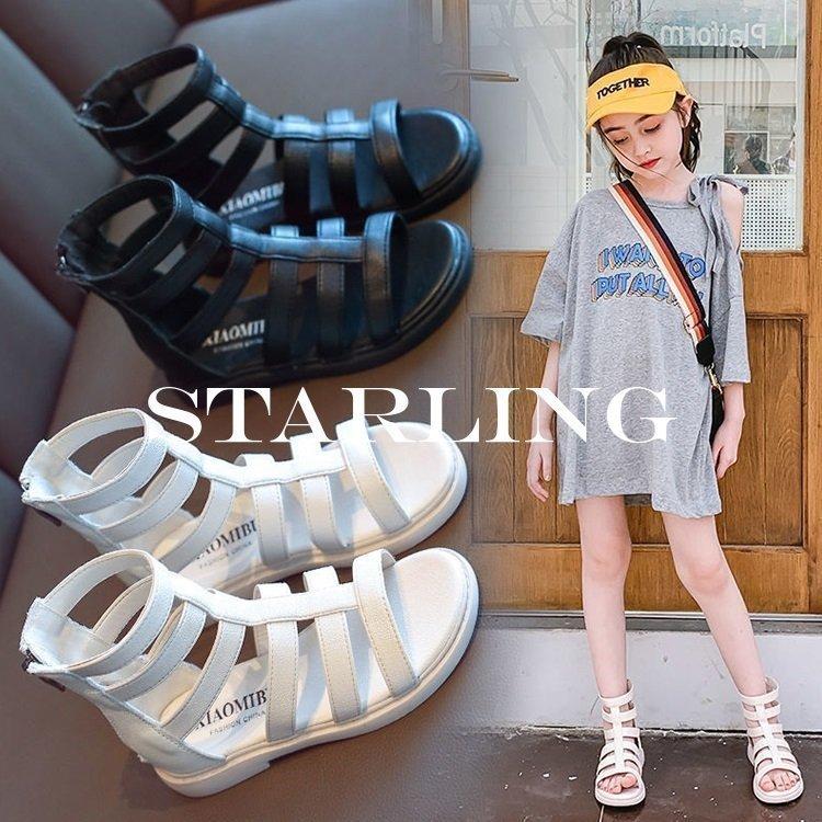 通販激安 歩きやすい オシャレ 軽く 滑り止め 女の子 キッズサンダル 子供靴 子供サンダル 17 16 15 2色 グラディエーターサンダル キッズ 子ども靴 サンダル サイズ 27番 Www Fcc Com Br