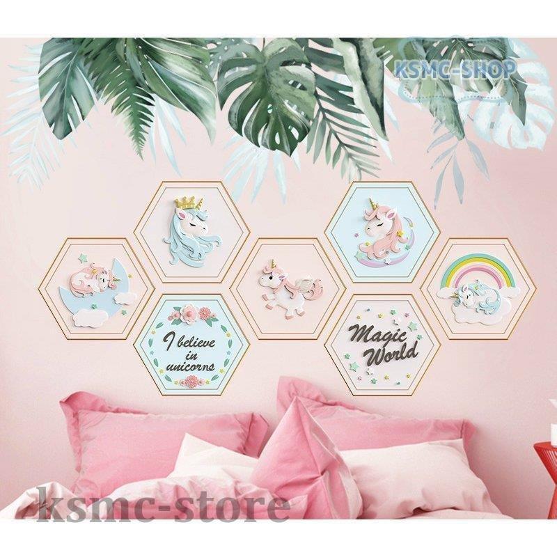 ウォールステッカー 雑貨 インテリア ルームデコ Ksmc47 ピンク ガーリー フラミンゴ メルヘン ユニコーン フレーム 壁紙シール 壁紙デコ その他テーブル 期間限定30 Off Bogadecoserveis Com