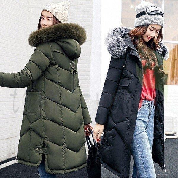 ロングダウンコート ダウンコート フード付き ロングコート レディースファッション レディース ファー付き ダウンジャケット ロング丈 中綿入り フード付き ファー付き アウター 大きいサイズ 冬 防寒 U1aade Starストア