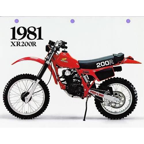 DC PLASTICS 1981 HONDA XR200R/XR250R/XR500Rデカールセット