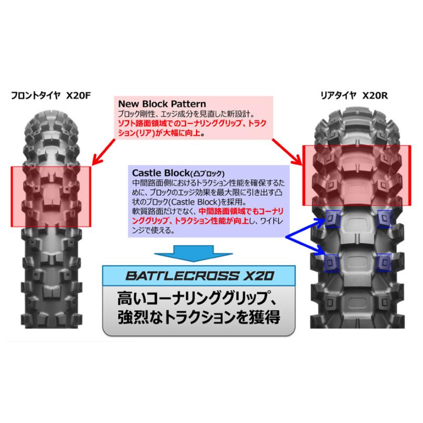 BRIDGESTONE  BATTLECROSS X20 F　　80/100-21 51M WT |  | 01