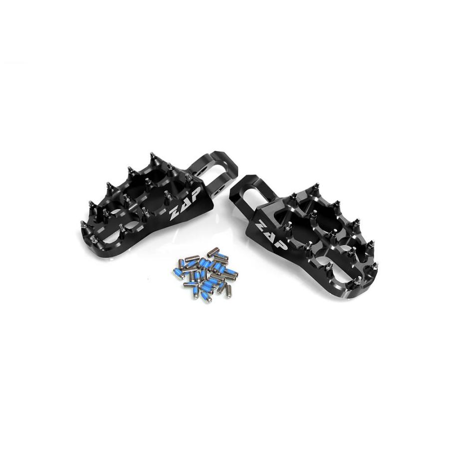 ZAPTECHNIXアルミビレットワイドステップE-PEG HONDA CRF/CR BLACK