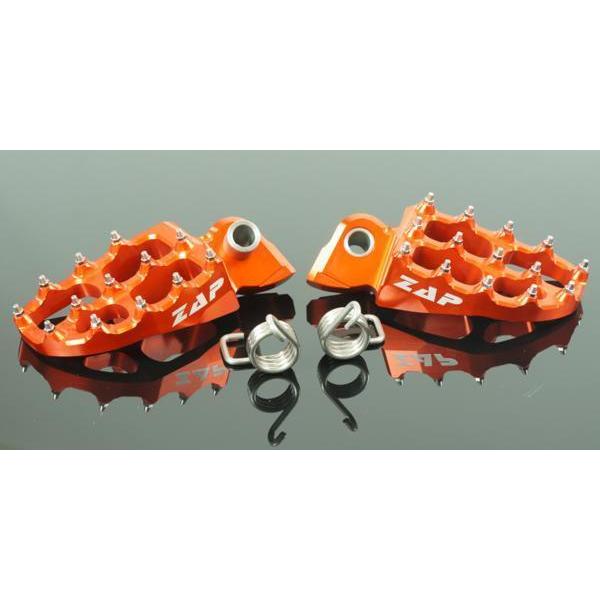 ZAPTECHNIXアルミビレットステップE-PEG Low YAMAHA KTM HUSQVARNA ORANGE