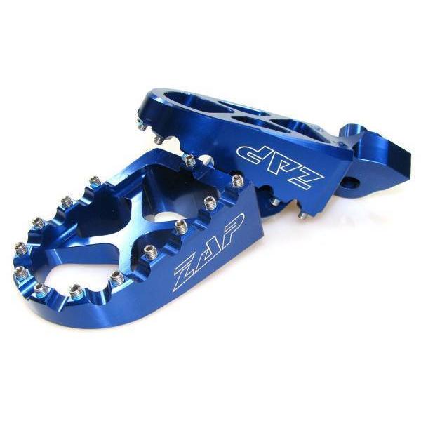 特価KAWASAKI KX250F(06-23)KX450F(07-23)ZAPTECHNIX X-PEGアルミワイドステップBLUE