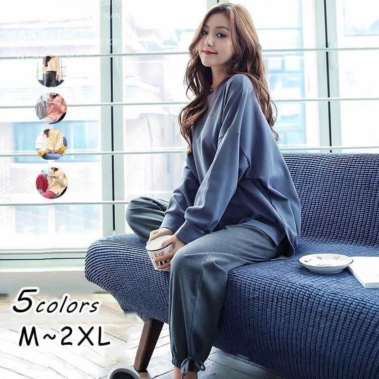 パジャマ レディース 春 秋 長袖 パジャマ ロングパンツ ルームウェア 上下セット 無地 パジャマ 可愛い 部屋着 韓国風 寝巻き パジャマ 秋冬新作 Nvr Sy22 スタースヤ 通販 Yahoo ショッピング