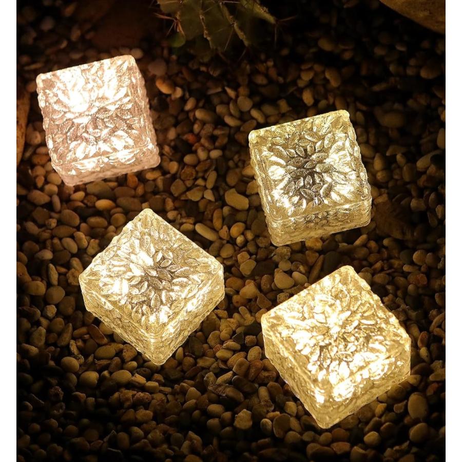 ソーラーライト 屋外 防水 ガーデンライト LED 4個セット おしゃれ センサーライト 屋外防水 室内 庭 屋外明るい 屋外おしゃれ 埋め込み 駐車場地面 |  | 01