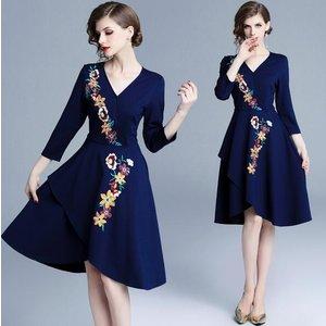代引き手数料無料 結婚式 ワンピース パーティードレス ミニ丈 膝丈 Vネック ワンピース 結婚式 ドレス 二次会 袖あり 刺繍 ワンピース 代 30代 40代 フォーマル 秋 冬 s Gd Uyoksh9121 ストア666 通販 Yahoo ショッピング 高速配送 Www Doctor Plan Com