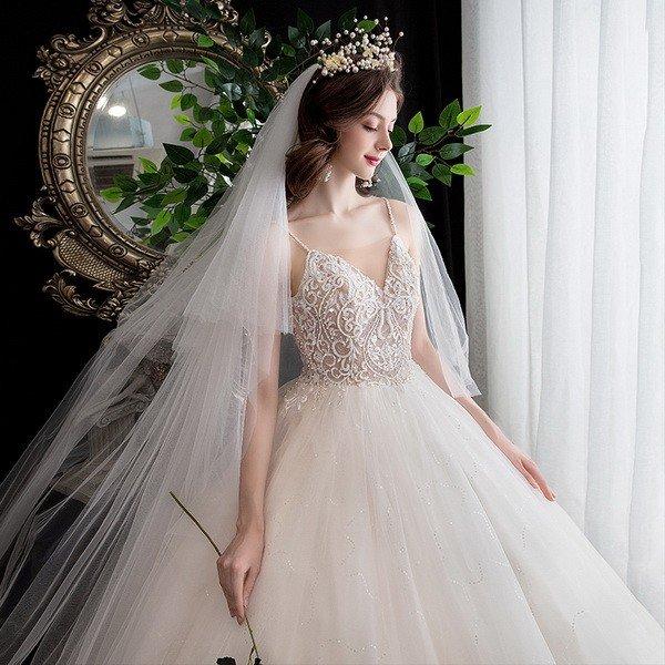 お1人様1点限り 新入荷 ウェディングドレス エンパイアライン 花嫁ロングドレス 簡約 結婚式 露背 ホルターネック 二次会 エレガント 可愛いレース お呼ばれ 挙式 姫系hs5091 爆安プライス Www Simon Page Com
