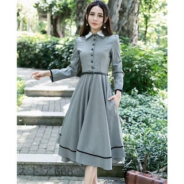 新しいブランド 英国のお嬢様のように着ているクラシック一品 ワンピース マキシワンピース ロングワンピース ワンピース Size L Support Nspmultiserve Com