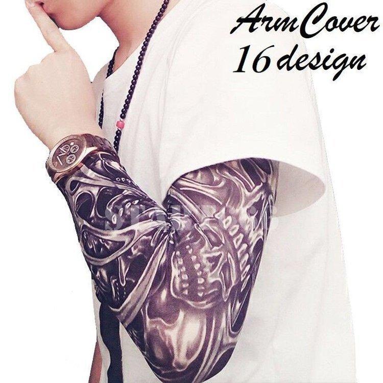 タトゥー アームカバー アームスリーブ 男女兼用 レディース メンズ 女性 男性 紫外線防止 おしゃれ かっこいい 簡単着脱 ストッキング 伸縮 雑貨 予約