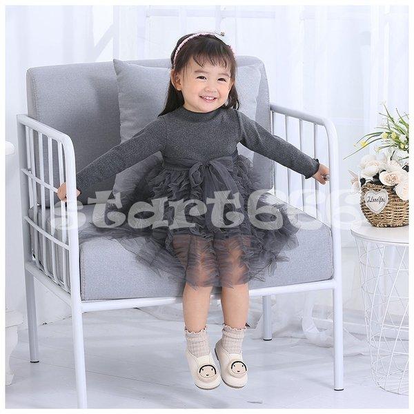 ワンピース ドレス 子供服 キッズ 女の子 メッシュ リボン結び 長袖 チュール フリフリ 可愛い おしゃれ ガーリー お出掛け Ldhbc501 Top ストア666 通販 Yahoo ショッピング