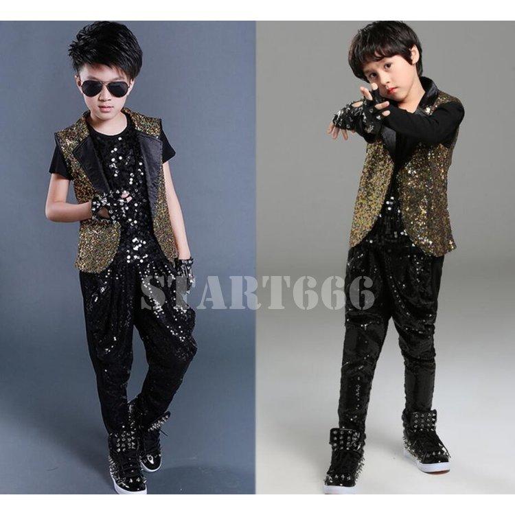 好評 キッズ ダンス衣装 ヒップホップ キラキラ セットアップ 子供服 ｔシャツ ベスト パンツ ジャズ ダンス 舞台衣装 演出 原宿 その他子ども服 Pathwaysfl Org