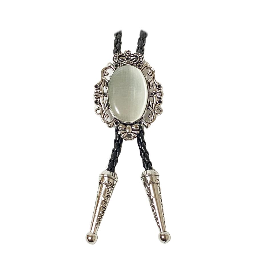 ループタイ メンズ レディース アクセサリー パーツ 金具 紐 石 ネックレス シルバー ポロタイ ボロタイ  おしゃれ コーデ 07王冠銀 |  | 07