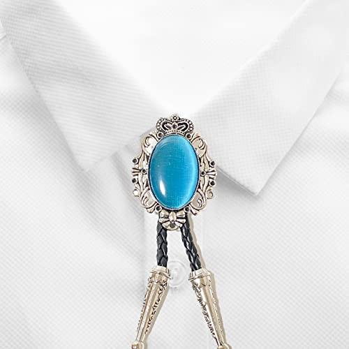 ループタイ メンズ レディース アクセサリー パーツ 金具 紐 石 ネックレス シルバー ポロタイ ボロタイ  おしゃれ コーデ 06王冠青 |  | 01