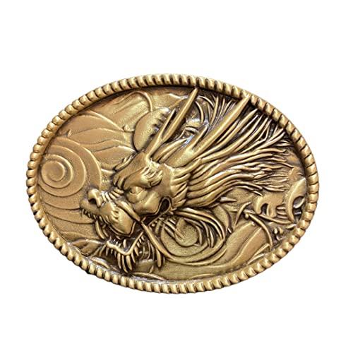 真鍮 ベルトバックル のみ 金具のみ 交換用 35ｍｍ 38ｍｍ 幅 大きい おしゃれ メンズ レディース アメリカン ビンテージ 龍ドラゴン | 