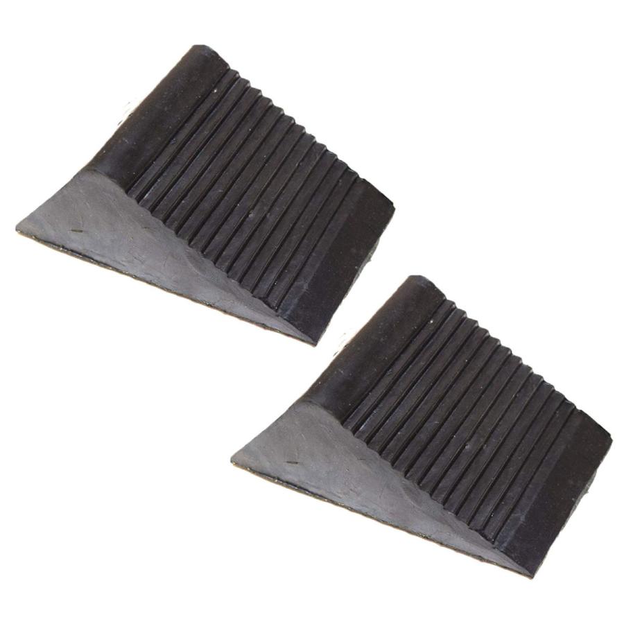 【互換品】 タイヤ止め   ゴムブロック ストッパー 車用 トラック用 メンテナンス 輪止め タイヤストッパー 大型 小型 乗用車 2個 | ブランド登録なし | 08