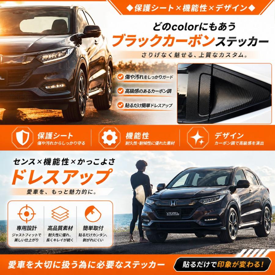互換品】 ホンダ ヴェゼル RU系 アクセサリー RU車対応 パーツ 