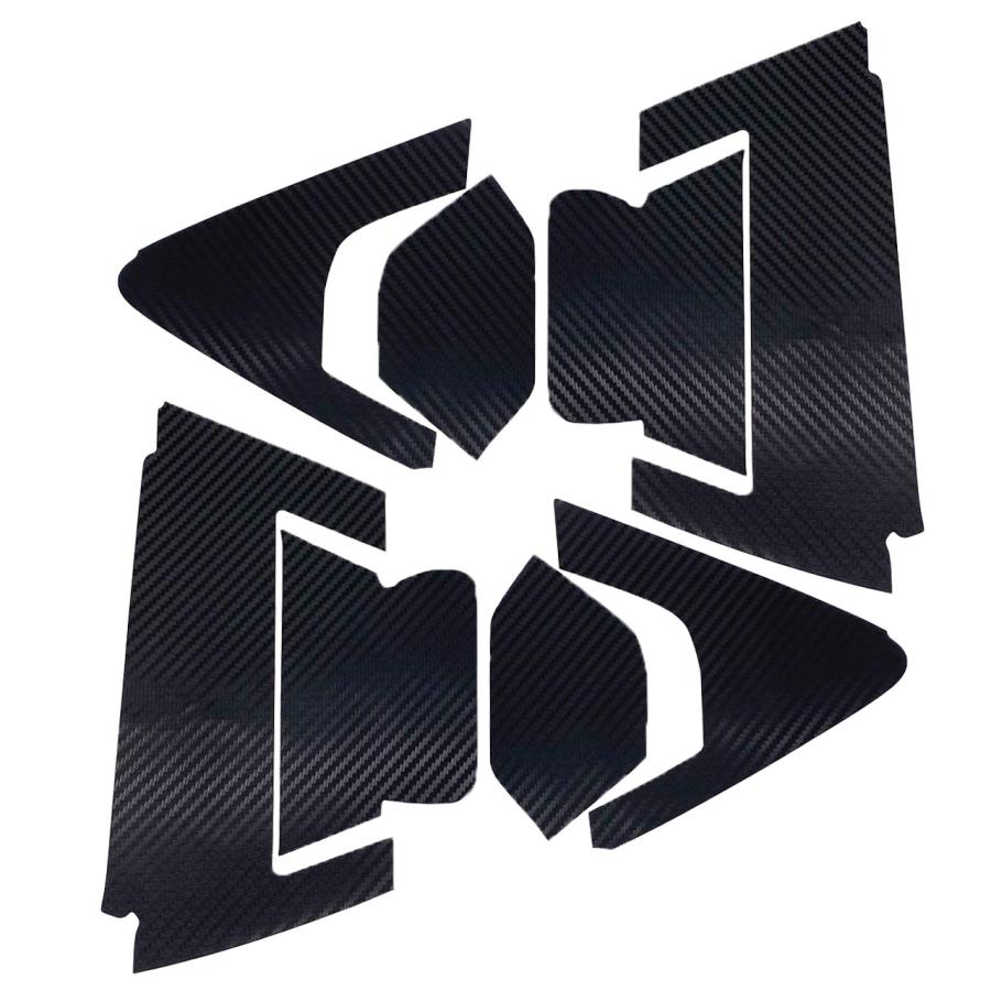 【互換品】 ホンダ 新型ヴェゼル RV系 アクセサリー 2代目 2021年4月 RV車対応 パーツ プロテクト カーボンステッカー リアノブ クロス付 | ブランド登録なし | 01