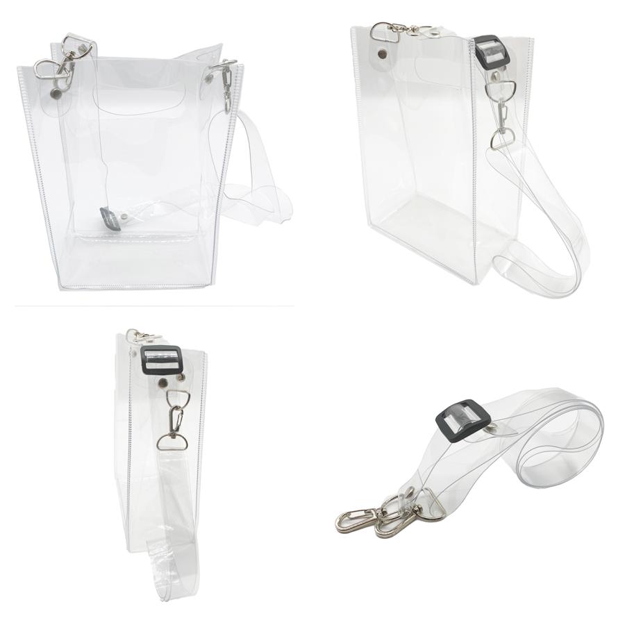 クリアバッグ 透明バッグ ショルダー 斜めがけ ビニールバッグ