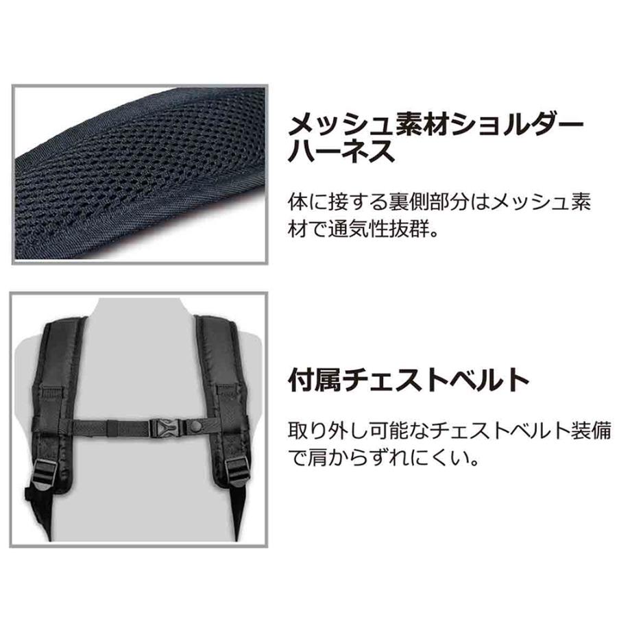 ニュースタイルキャリー NSスクエアリュック 軽量 撥水 多機能 チェストベルト キャリーオン ノートPC タブレット ダブルファスナー | STARTTS | 05