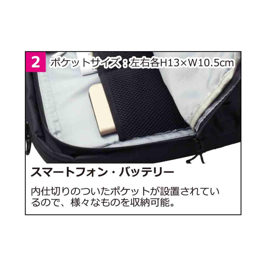 ニュースタイルキャリー NSスリングバッグ ワンショルダー 軽量 撥水 多機能 タブレット ダブルファスナー キーリング リフレクター | STARTTS | 08