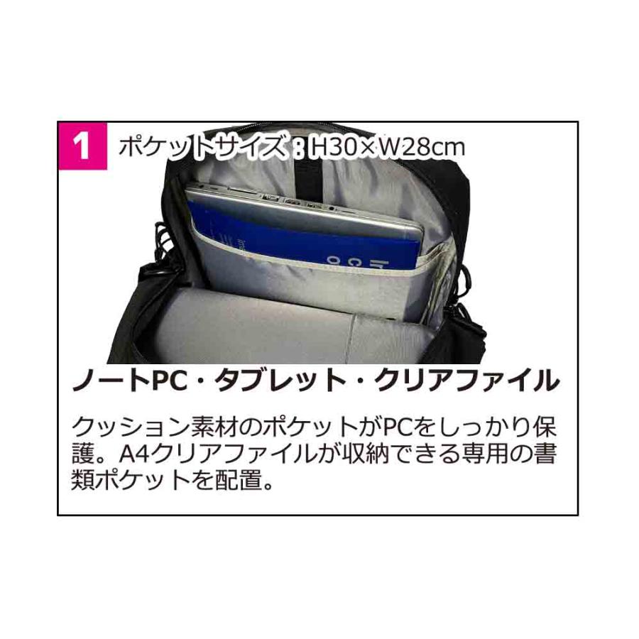 ニュースタイルキャリー 3WAYリュック 軽量 撥水 多機能 ノートPC タブレット ダブルファスナー キーリング リフレクター | STARTTS | 08