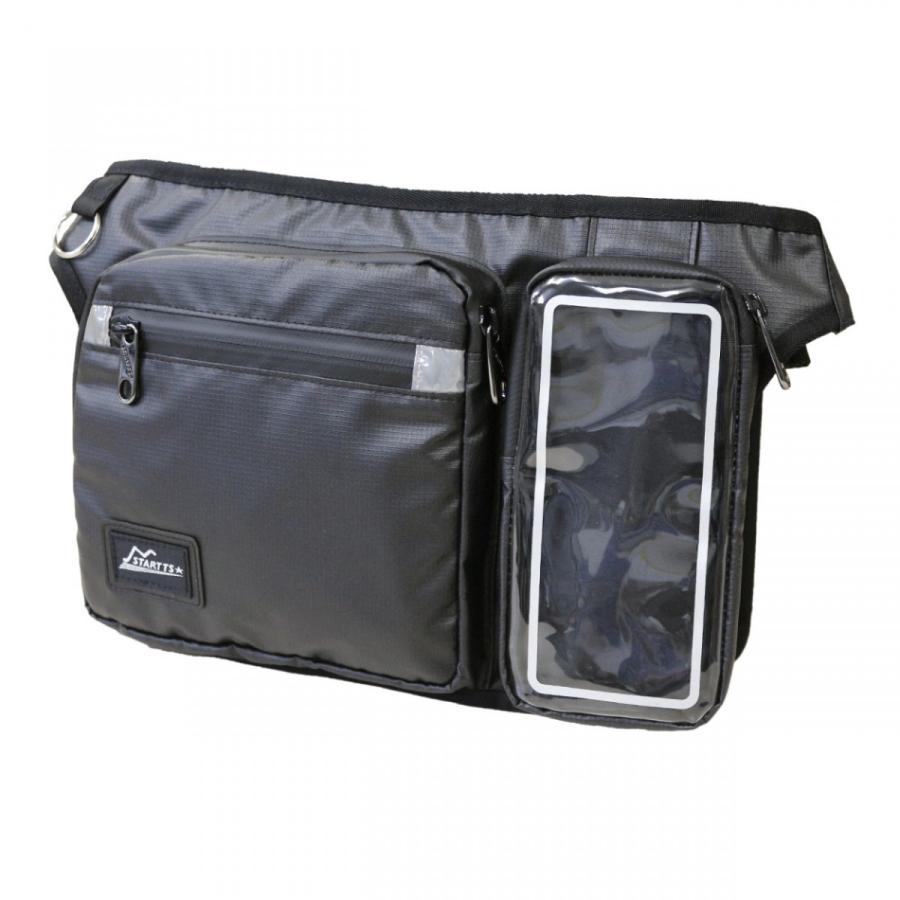 フラットウエストポーチ SL-22身に着けたままスマホを操作。体にフィットするコンパクトなウエストポーチ。 | 