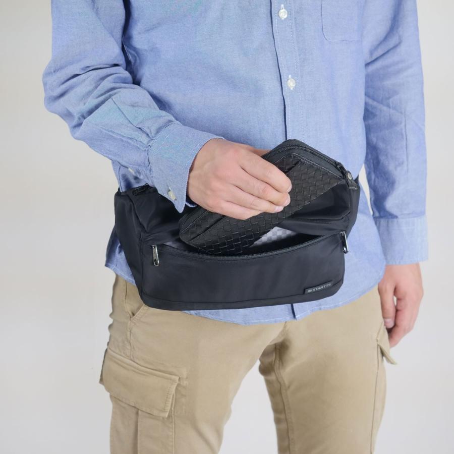 STARTTS スターツ ワンショルダー ボディバッグ ウエストポーチ ショルダーバッグ ミニショルダー 2WAY テフロン加工 2WAYウエストバッグ WE-15 |  | 06
