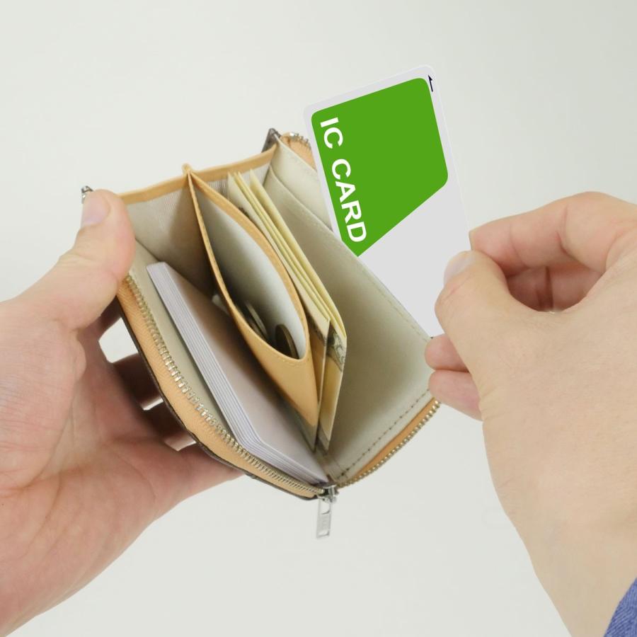 【2week sale】ICカード 2枚 切り替え パスケース 定期入れ スキミング防止 財布 カードケース コインケース 本革 コンパクト スマートカードウォレット WL-01 |  | 12