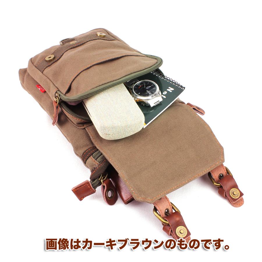 美品　ディーゼル　ウエストポーチ　ヴィンテージ　キャンバス　レザー　カーキ 美品 ディーゼル ウエストポーチ ヴィンテージ キャンバス