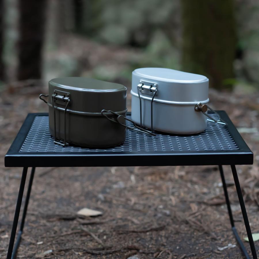 Crossfield 戦闘飯盒弐型 ショート吊り手つき ソロキャンプ 2合炊き 野営 ミリタリー メスティン 自衛隊飯盒2形 ...