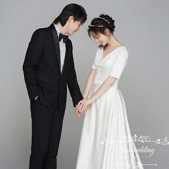 円高還元 ウェディングドレス 白 花嫁 パーティードレス 結婚式 ワンピース Wedding Dress 二次会 レディース ブライダル コンサート プリンセス ロングドレス 30代40代 おしゃれ カクテルドレス 発表会 演奏会 披露宴 フォーマル エレガント 袖 レース ハイネック 立ち襟