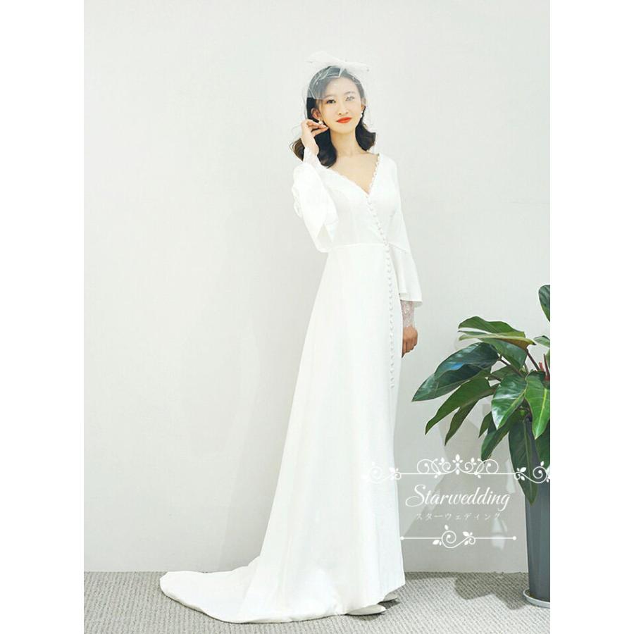 豪華 花嫁 ブライダル 披露宴 前撮り 長袖 結婚式 シンプル 白 ロングドレス Aラインドレス ウエディングドレス リゾートウェディング 後撮り パーティードレス Aライン サイズ Xxl Safecity uiginfo Com