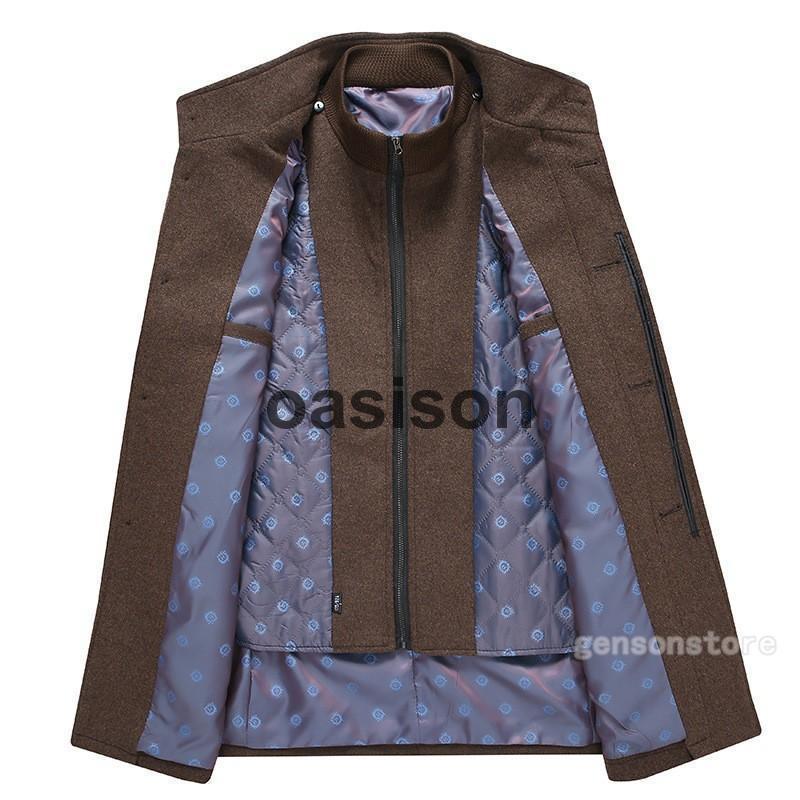 CLEL」 チェスターコート L チャコールグレー メンズ CLEL ダブル