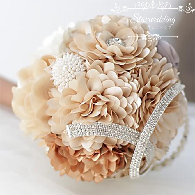 ウエディングブーケ 造花 花束 安い 結婚式 ウェデイングブーケ ブートニア 花嫁 手作り キット ウェディング用 パール Www Nlqp Com